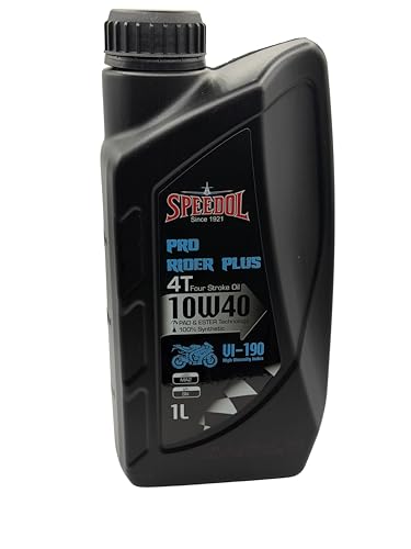 Speedol Pro Rider Plus 4T Four Stroke Engine Oil, 10W40, 100% Synthetic, PAO & Ester Technology, High Viscosity Index, 1L