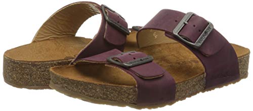 Image of HAFLINGER Andrea Elegant Leather Sandals with Rubber Sole and Cork Latex Footbed Unisex