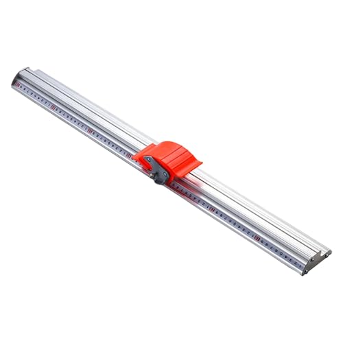 Image of Manual Cutting Ruler Aluminum Precision Cutting Positioning Track Ruler Manual Sliding Paper Trimmer for Paper Box PET Sheet, 70cm