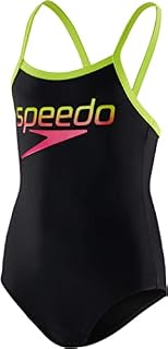 Speedo Girl's Boom Logo Thinstrap Muscleback Swimsuit