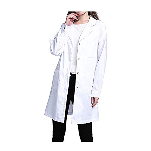 99L'amour Blouse de Laboratoire, Blouse de médecin pour Femme,Blouse Blanche pour Femme,Adaptée aux étudiants/Laboratoire Scientifique/Infirmière/Cosplay/Grande Taille Blouse Pas Cher (Blanc, S) Cover