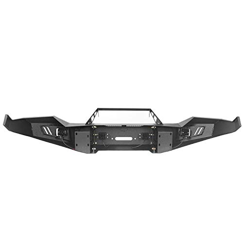 u-Box Ram 1500 Front Bumper Discoverer Full Width Bumper w/Winch Plate & 4 ×18W LED Spotlights for 2013-2018 Dodge Ram 1500 (Excluding Rebel) - Thumbnail 7