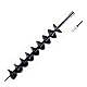 CNSTZX Erdbohrer Durchmesser 100mm Länge 800mm Stahl Gartenbohrer mit Sicherungsbolzen & Adapter Erdbohrer SDS Gartenspiralbohrer Pfahlbohrer Brunnenbohrer Aushubarbeiten Bodenbohrer Schwarz