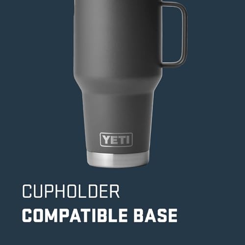YETI Rambler Travel Mug, Stainless Steel Vacuum Insulated Mug with Stronghold Lid, Charcoal, 30 oz (887 ml) - Image 2