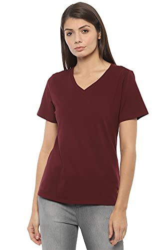 Image of Van Heusen Women's Solid Regular Fit T-Shirt