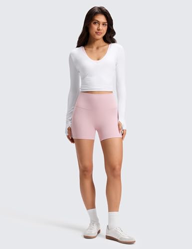 Image of CRZ YOGA No Front Seam Biker Shorts 4 inch | Butterluxe, Extremely Soft, Gentle Compression, Yoga, High Waisted, for Women