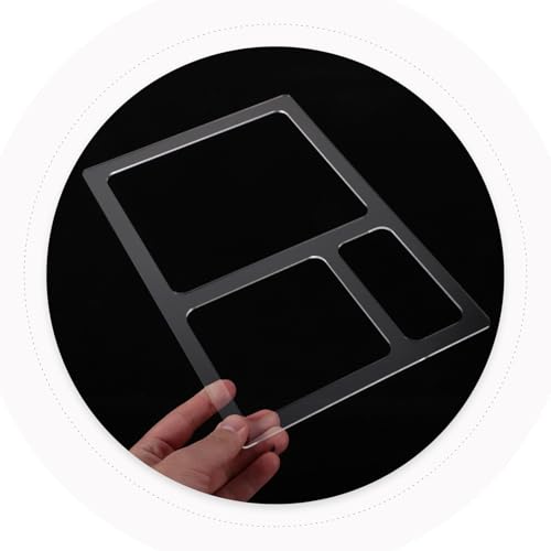 Plantilla de fresadora acrílica transparente rectangular 30x20 cm para carpintería y bandejas 5