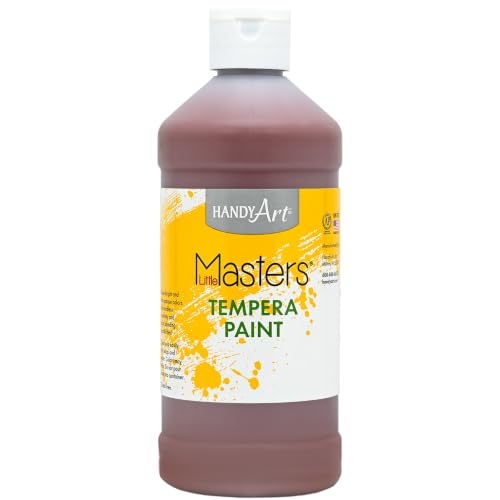 Handy Art Little Masters Tempera Paint, Brown, 16 oz Bottle, Made in USA