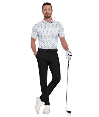 Mens Polo Shirts Short Sleeve Printed Quick‑Dry Golf Tops - image 2