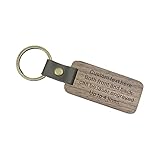 MOJIA Personalized Custom Keychain, Custom Engraved Wood Keychain - Free Engraving (Walnut-02)