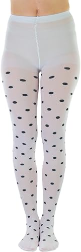 Image of ToBeInStyle Women's Fun Polka Dot Tights Pantyhose & Thigh High Socks Hosiery