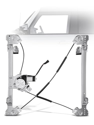 YHTAUTO Front Driver Side Power Window Regulator With 2-Pin Motor Assembly for Ford F-150 2004-2008, Extended Cab