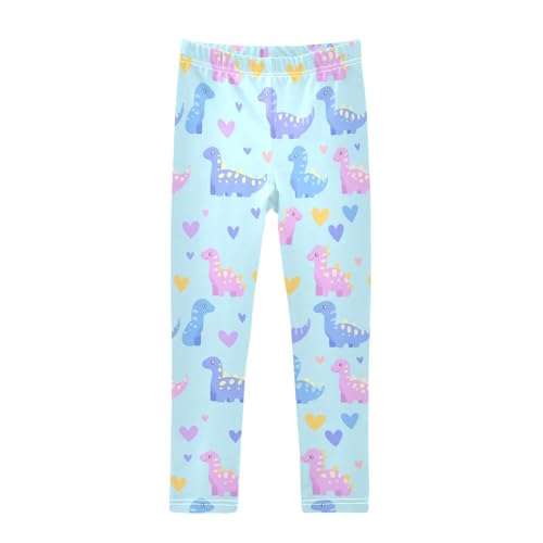 Hearts Animal Dinosaur Girls Casual Leggings for Kids Printed Long Pant Bottoms Stretch and Soft