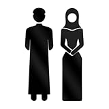 MotiveTech Restroom Schild Männer Frauen Toilettenschild Wandaufkleber Acryl Spiegelfläche Klare Figuren für Geschäftsräume Wohnhäuser Bildungsstätten Arztpraxen, Schwarz