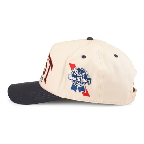 Image of AMERICAN NEEDLE Pabst Blue Ribbon PBR Beer Unisex Adjustable Snapback Baseball Hat