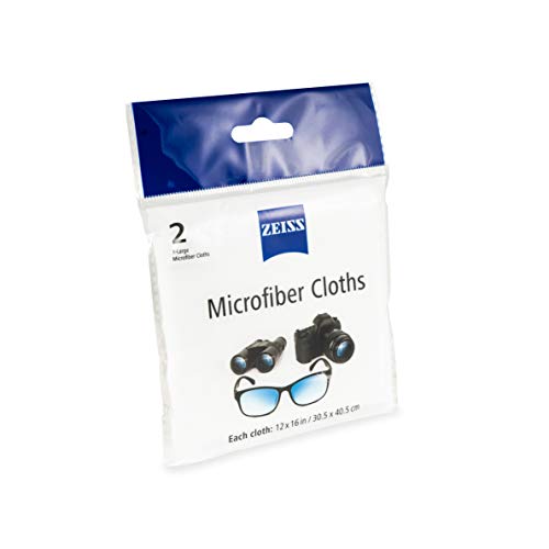 Zeiss Microfiber Lens Cleaning Cloth (Pack Of 2) Jumbo Size #TOP3