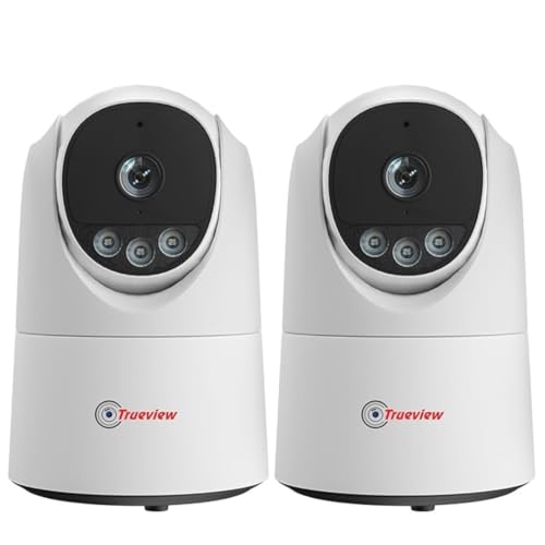 Image of Trueview 3MP Smart Wi-Fi Robot Home Security Camera (Pack of 2) - 360 Pan-Tilt, All-Time Color Night Vision, Smart AI Motion Tracking, 2-Way Audio, BIS-ER (STQC Certified) T18296S