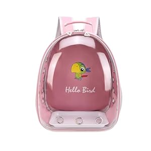 THE STYLE SUTRA® Bird Carrier Backpack Portable Bird Travel Cage for Parakeets Canary Conures Pink |1 Bird Travel Backpack