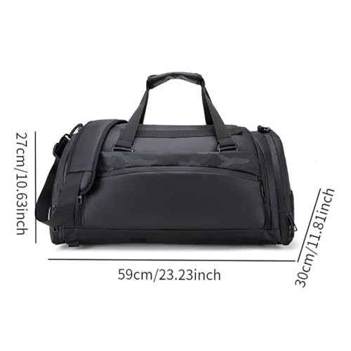 Travel Duffle Bag Gym Bag Waterproof Portable for Toiletry with Shoe Compartment Adjustable Shoulder Strap for Sports(L 59cmx30cmx27cm)4