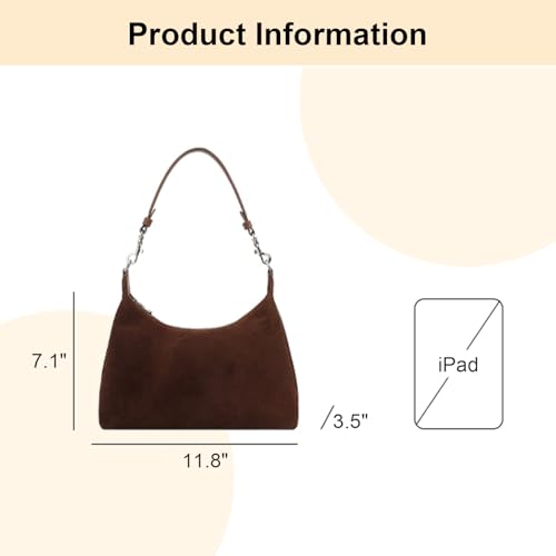 Tote Shoulder Bags for Women, Suede Forsted Cowhide Tote Crossbody Purses with 2 Removable Shoulder Straps3