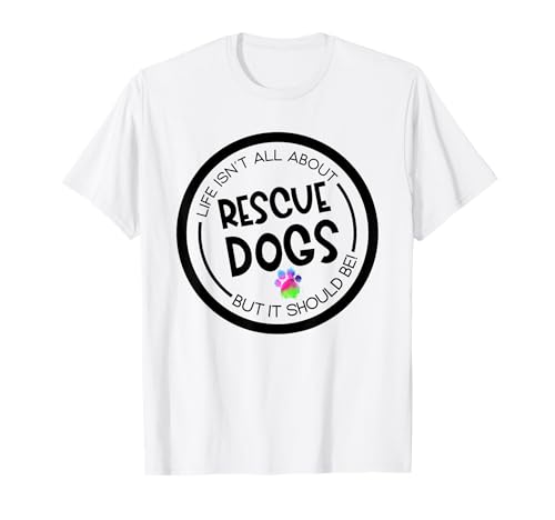 Geretteter Hund Paw Tierheimarbeiter Rettungshund Papa T-Shirt