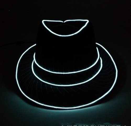 Casquette de fête LED à effets disco et paillettes lumineuses