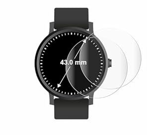 brotect Protection Intégrale 3D Incurvé pour Montres (Circulaire, ø: 43 mm) 2 Pièces - Couverture Complète, Film Protection Écran