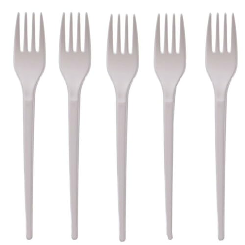 1000x Mehrweg-Plastikgabel Mehrweggabel Party Gabel Kunststoff Besteck wiederverwendbar Suppengabel Reusable Fork