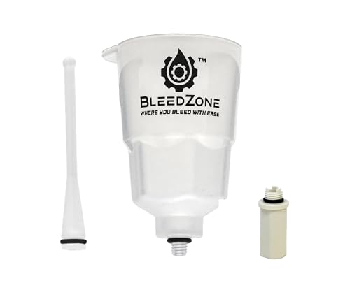 BleedZone Bleed Funnel and Shimano Road Funnel Adapter for Shimano Brake Bleed Kit - Threaded Bleeder Kit - Bike Road Brake Bleeding Adapter