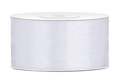 Satinband Weiß 50mm x 25m – Extra Breites Schleifenband
