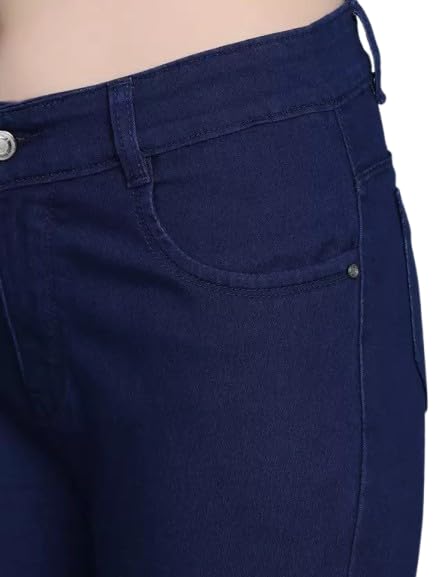 Image of Women Jeans Slim Fit Mid-Rise Clean Look Stretchable Jeans