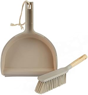 Salter LASAL71427WEU7 Warm Harmony Dustpan and Brush Set, FSC Bamboo Handle, Recycled Plastic, Slim Brush Head for Reaching Corners, Cleaning Hard Floors, Wood/Title/Laminate & Carpets