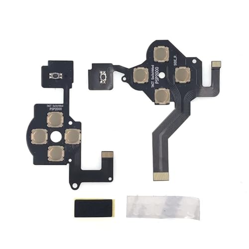 Wzxksoac Para el Controlador PSP2000, Bandeja para Cables de Cinta Izquierdo y Derecho, Bandeja para Película Botones, Bandeja para Película Conductora, Adhesivo para Película de Botones.