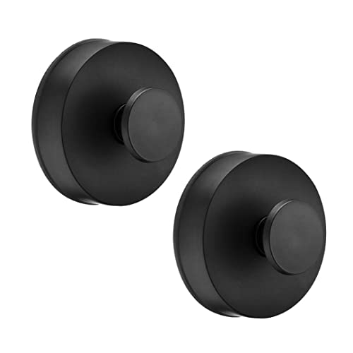 ABchat Hole Free Clothes Hook Suction Cup Hook Black Shower Towels Holder ForF Home Room Bathroom 2PCS Bath Towel Hooks