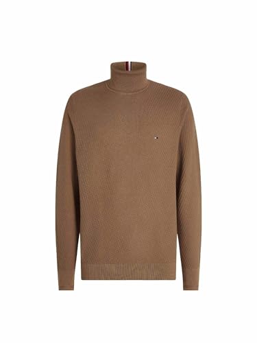 Tommy Hilfiger Maillot col roulé Homme Marron de l'élégance au bureau aux sorties