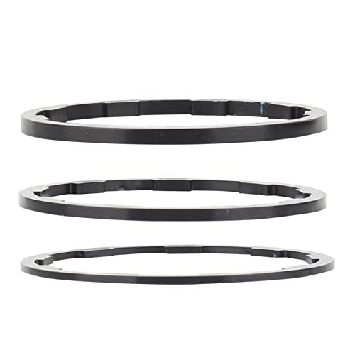 Haosie 3pcs Bike Cassette Spacers, Bike Spacer, Bike Headset Washer, Bracket Axle Washer, 3 Size 1mm 1.5mm 2mm Aluminum Alloy Bike Flywheel Hub Spacer Bike Bottom Bracket Axle Washer Gasket