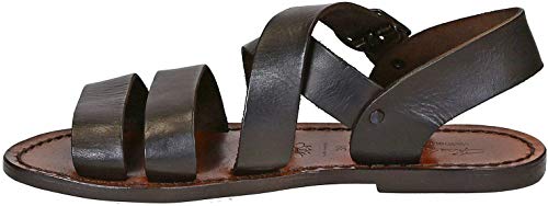 Brown Leather Ladies Franciscan Sandals Handmade in Italy3