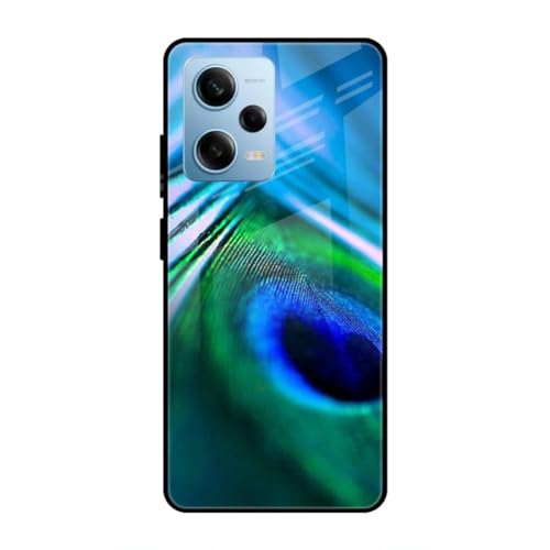 Image of SmashItUp Feather |Animal | Peacock Designer Printed TPU Metal Case Mobile Back Cover for Redmi Note 12 Pro 5G