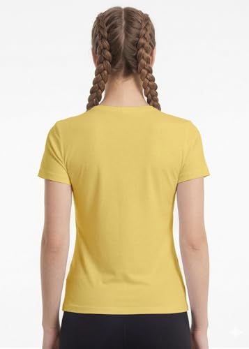 Image of INDISSH Yoga Tshirt for Women Cotton | Graphic Printed Yoga Round Neck Short Sleeves T-Shirt for Woman - WRN-YOGAB-PAR