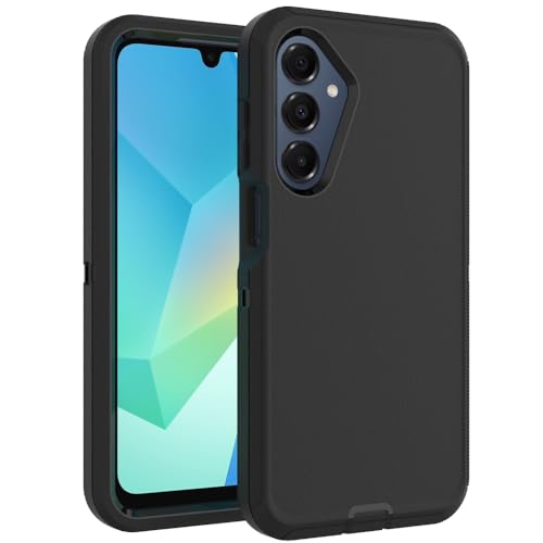 Image of Case for Galaxy A16, Heavy-Duty Tough Rugged Shockproof Drop Protective Cover Cases for Samsung Galaxy A16, Black