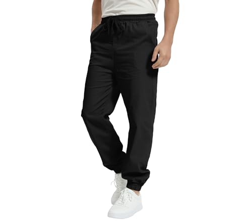 Men's Casual Joggers Pants Elastic Waist Loose Fit Harem Hiking Pants Trousers3