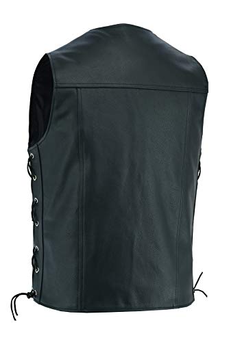 A&H Apparel Mens Genuine Cowhide Leather Vest Biker Vest Concealed Carry Durable Vest2