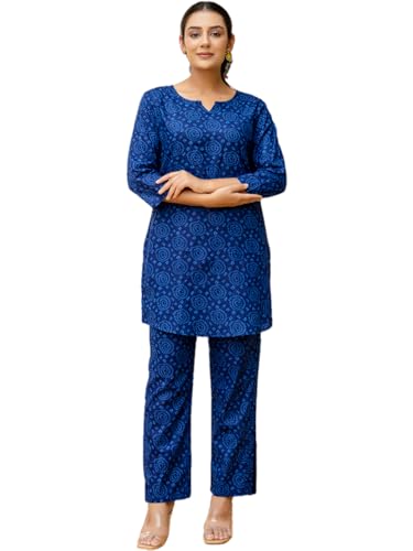 Image of feranoid Elegant V-Neck 3 /4 Sleeve Kurta & Pant Co-ord Set (S-XXL)