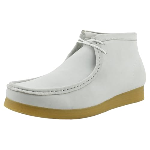 Image of Amali Casual Chukka Boots for Men, High-Top, Lace Up Suede Men's Shoes, Desert Boots with Crepe Rubber Sole