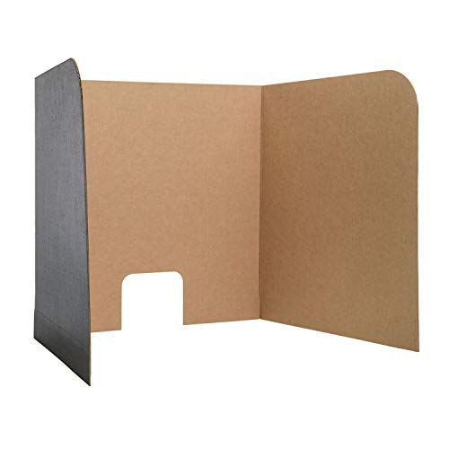 Image of Flipside Products 62.5 inch x 22.5 inch Black Desktop Privacy Screen, Large, Dividers For Laptops And Computers, Reduce Distractions, Test Divider, Pack of 12