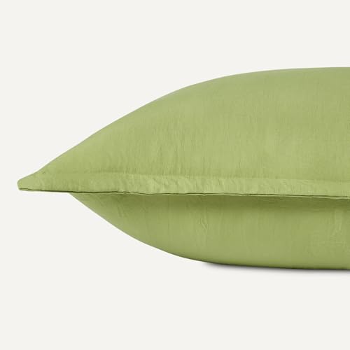 Image of Amazon Basics Soft Brushed Microfiber Comforter Set with Natural Texture, 2-Piece, Twin /Twin XL, Green