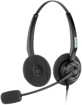 FLYINGVOICE HP200 Office Phone Headset – RJ9 Connection, 320° Rotation, Lightweight 95g for All Day Comfort, for Office, Call Center use