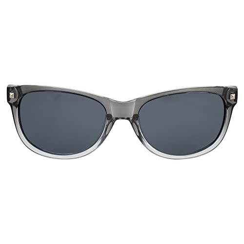 Barbados Polarized Sunglasses for Men or Women Gradient Grey Clear Frame w/Smoke Lens2