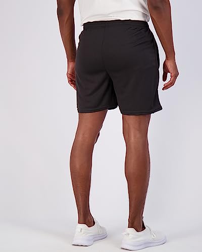 Image of Real Essentials 4 Pack: Men's 7 inch Athletic Running Quick Dry Mesh Shorts with Zipper Pockets (Available in Big & Tall)