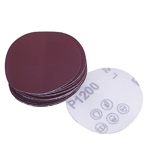 Utoolmart ディスクペーパー サンダー サンディングディスク サンドペーパー ダブルアクション マジック ペーパー 研磨 やすり 電動サンダー用 サンディングパット 木工用 ランダムアクションサンダー用 サンディング 研磨 サンダー用紙やすり丸型 #1200 工木工生地研磨用 3インチ 外径 75mm 50枚